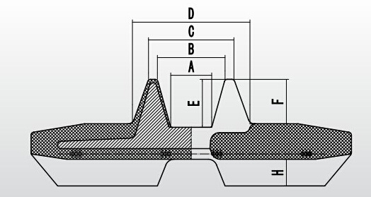600dx90X40 Undercarriage Parts Rubber Track