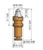 Round Shank Cutter Bit Trencher Tip Bm4-14