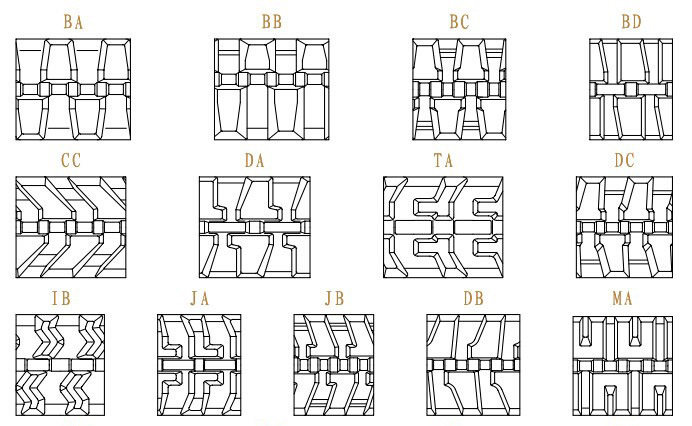 498X125X65 Crawler Excavator Attachment Rubber Track