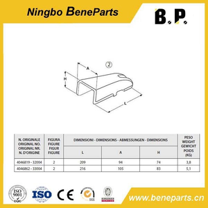 Construction Equipments 33004 Bucket Teeth Adapter
