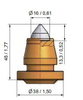 Round Shank Cutter Bit Trencher Tip Bg22h-60.3845