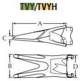 ESCO SUPER V Tooth V61TVP