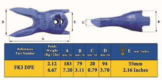 Feurst FK3 DPE Bucket Tiger Tooth