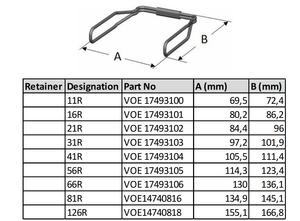 11R VOE 17493100 VOLVO Retainer