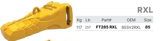 85SV2RXL FT285 RXL Feurst Mining Teeth