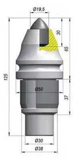 Bullet Teeth B47K19 Drill Bits For Soil And Rock Drilling