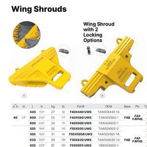 TAW40X440-1A F40X440 UWS Wing Shrouds