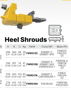 ES6697-2 FWR312C Heel Shroud